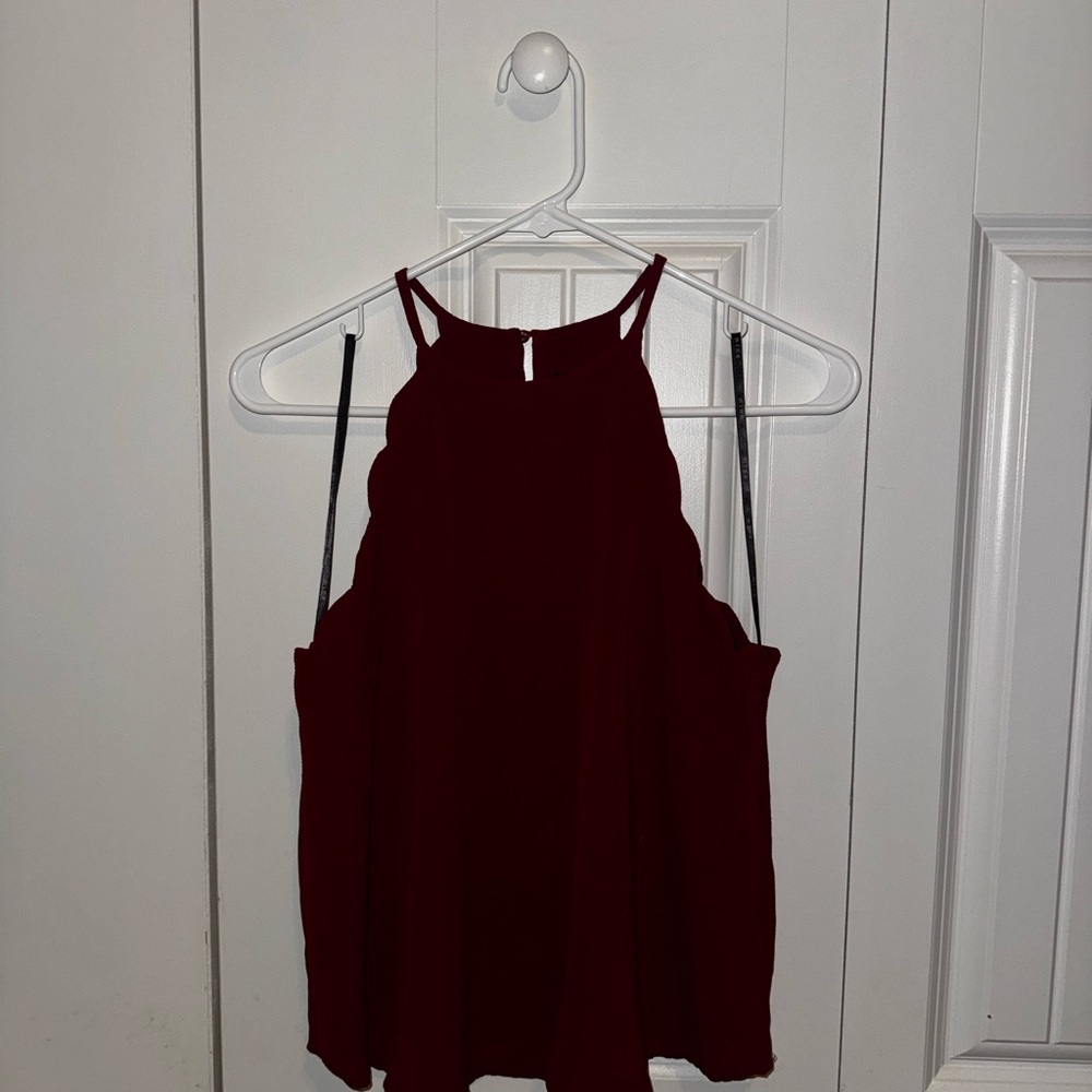 Elegant Burgundy Women's Blouse